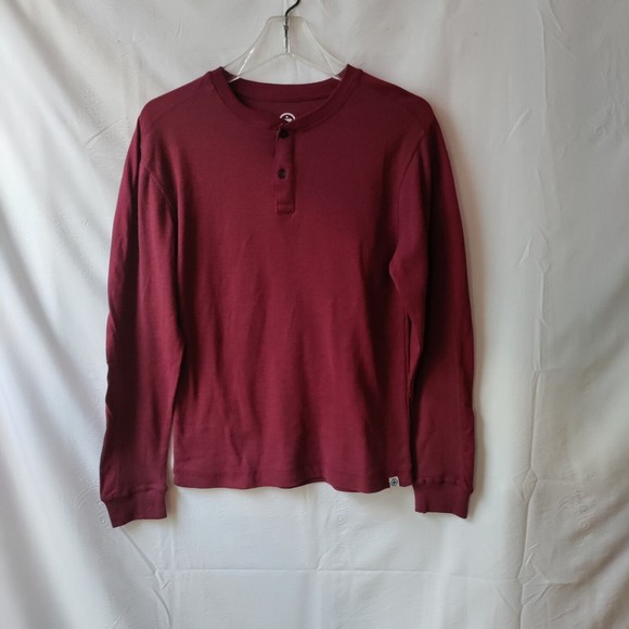 Lot of 2 Monument Men's Henley Long Sleeve Shirts Crew Half Button Up Ribbed S - Picture 8 of 10